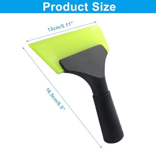5 Inch Silicone Squeegee, Green | Non Slip Handle, Streak-Free Cleaning, For Car, Glass, Mirror, Shower, Door, Bathroom - color: Green