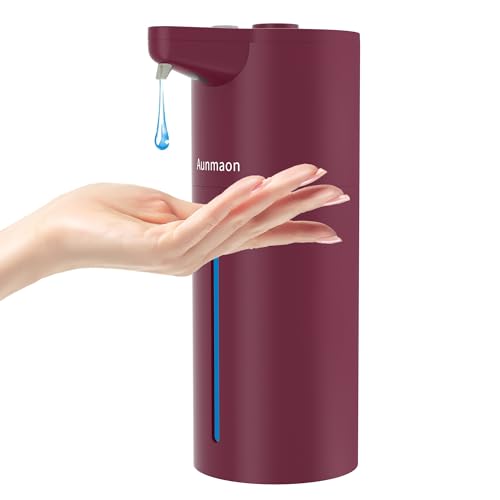 Automatic Soap Dispenser Touchless, Hands-Free, Multi Adjustable Volume, Long Battery Life, Compatible with Thick & Thin Dish/Hand Soap for Bathroom and Kitchen, Easy for Toddlers, Red - color: Matte Red