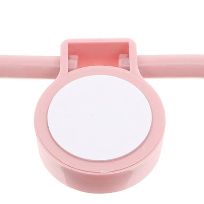 2pcs Adhesive Hand Towel Rings Wall-Mounted Bathroom and Kitchen Towel Holder Rack for Bathroom Wall Storage No Drill Sticky Mount Drying Rack Set (Pink White)