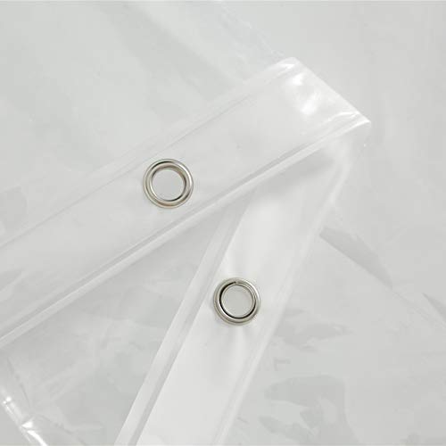 AooHome Eva Small 36x72 Inches Shower Liner, See Through Clear 8 Gauge Bathroom Curtain with Hooks, Bottom Magnets, Water Repellent, Heavy Duty, Rust Proof Grommets - color: Clear, size: 36"W x 72"L (Pack of 1)