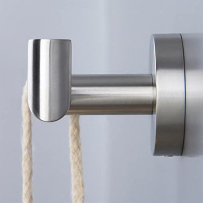 iplusmile Heavy Duty Stainless Steel Double Towel Hook Wall-Mounted Robe Hanger for Bathroom and -Saving Design and Towel Holder