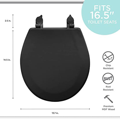 J&V Textiles Round Wooden Toilet Seat With Beveled Edge (Mint)* - color: Mint
