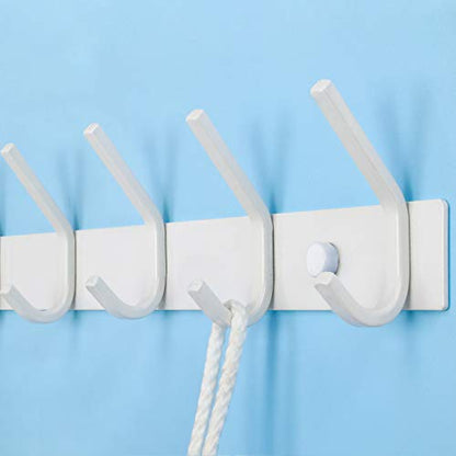 WEBI Coat Rack Wall Mounted,Coat Hooks Wall Mount,Coat Hanger Wall Hook Rack,4 Hooks for Hanging Coats,Hats,Jacket,Clothes,White - size: 4 Hooks