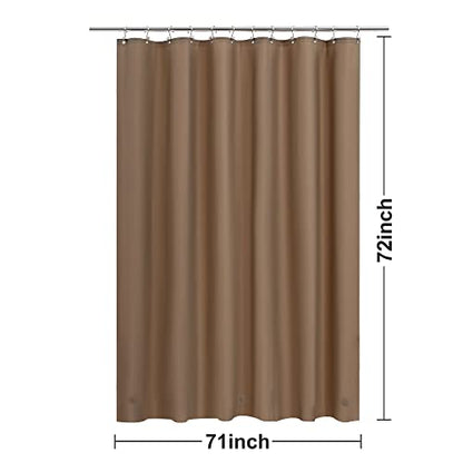 Barossa Design Brown Shower Curtain Liner Standard Size | Premium PEVA, BPA & PVC Free, No Chemical Smell, Metal Grommets, Lightweight Shower Curtain with 3 Magnets for Bathroom - color: Brown, size: 72"W x 72"L (Pack of 1)