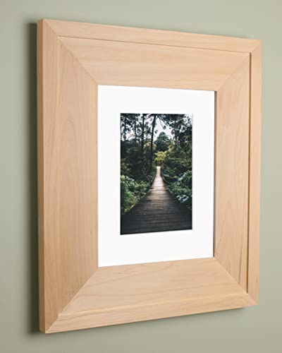 11x14 Concealed Picture Frame Medicine Cabinet Without Mirror for Bathroom, Recessed, Made in North America, Real Wood, NO MDF, Adjustable Shelves, Unfinished Raised Edge - color: Unfinished Raised Edge, size: 11x14