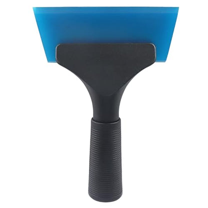 5 Inch Silicone Squeegee, Blue | Non Slip Handle, Streak-Free Cleaning, For Car, Glass, Mirror, Shower, Door, Bathroom - color: Blue