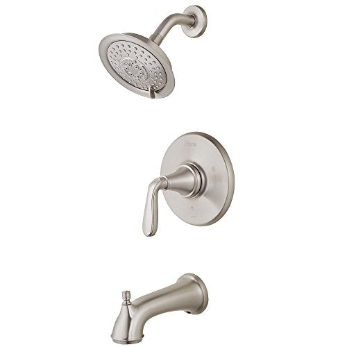 Pfister Northcott Tub & Shower Trim Kit (Valve Not Included), 1-Handle, Brushed Nickel Finish, LG898MGK - color: Brushed Nickel