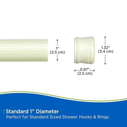 Kenney KN609L/52 Twist & Fit No Tools Spring Tension Standard Shower Curtain Rod with Non-Slip, Non-Scratch Ends, 42-72" Adjustable Length, Easy Install, Sage, 1" Diameter Rust Resistant Steel Tube - color: Sage