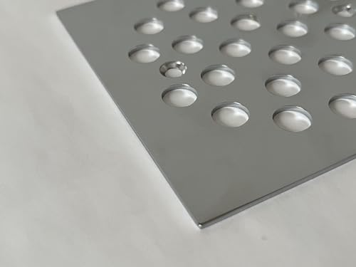 4-1/4 Inch Square Screw-in Shower Drain Cover (Chrome) | Square 4.25-inch design, Thickened 304 stainless steel,replaceable grate with matching screws for bathroom floor drain - color: Chrome