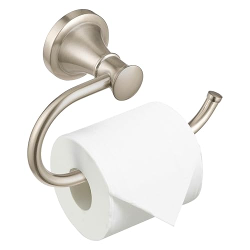 Toilet Paper Holder Wall Mount Bathroom Tissue Holder Brushed Nickel | Pivoting Tissue Roll Holder, High Quality Stainless Steel Hand Towel Ring Rustproof, Bathroom Accessories,Toilet Storage - color: Brushed Nickel