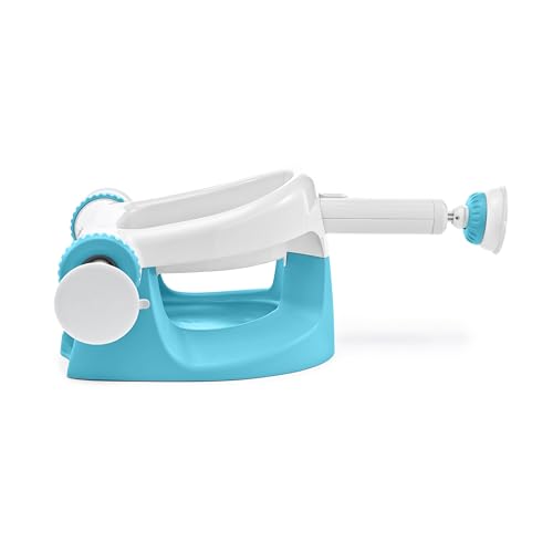 Ingenuity My Bath Seat for Sit-Up Baby Bathing, Sure & Secure Suction Cups, ASTM Safety Tested & Approved, Backrest for Assisted Sitting, Easy Setup & Storage, Aqua - color: Aqua