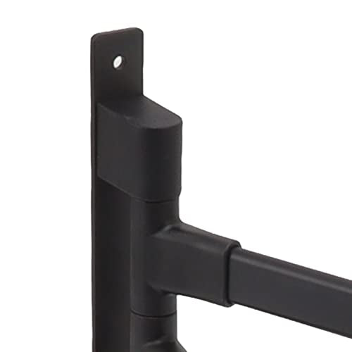 Swivel Towel Rack, Wall Mounted Aluminum Matte Back Towel Bar, Towel Holder with Bottom Hook and Multi Arms for Coats, Clothes, Handbags, Umbrellas(3 Rods) - color: 3 Rods