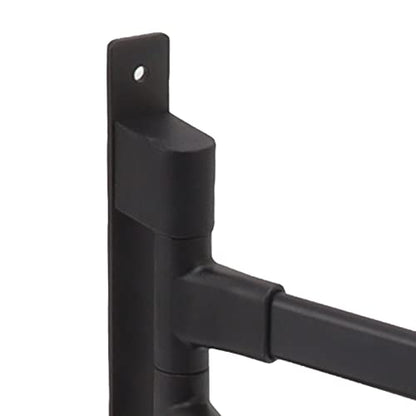 Swivel Towel Rack, Wall Mounted Aluminum Matte Back Towel Bar, Towel Holder with Bottom Hook and Multi Arms for Coats, Clothes, Handbags, Umbrellas(3 Rods) - color: 3 Rods