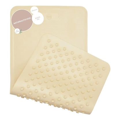 HEVEA Natural Rubber Big Bath Mat - Upcycled, Danish Design - Non Slip Bathtub Mat, 299 Suction Cups - Safe and Friendly Shower Mat for All Ages (Sand) - color: Sand, size: 29.5" x 13.4" (Rectangular)