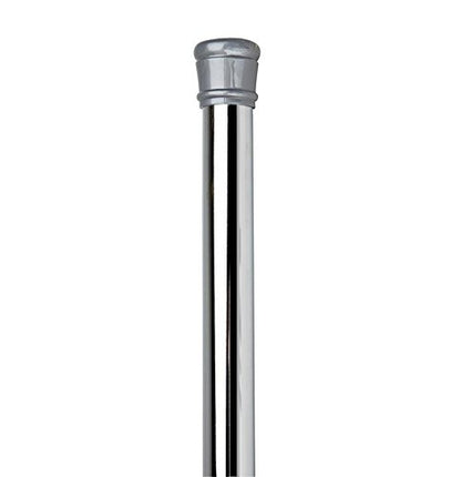 Tension Curtain Rod | Spring Loaded | Adjustable Expandable 42”-76” | Bathroom Shower Rod | Closet Pole | Room Divider | No Rust | No Drilling | Chrome - color: Silver