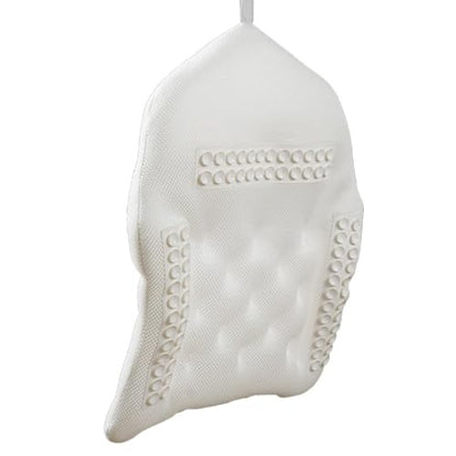 Bath Pillow for Bathtub, Breathable Polyester Headrest with Suction Cups, 20.5 x 15 in Neck and Back Support for Soaking Tub