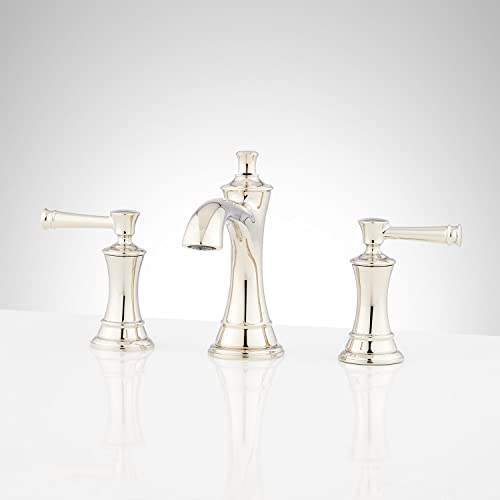 Signature Hardware 447873 Beasley 1.2 GPM Widespread Bathroom Faucet with Pop-Up Drain Assembly - color: Polished Nickel