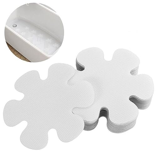 INF Set of 10 Non-Slip Stickers Non-Slip for Bathtub Shower Non-Slip Pads Transparent/White