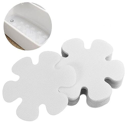 INF Set of 10 Non-Slip Stickers Non-Slip for Bathtub Shower Non-Slip Pads Transparent/White