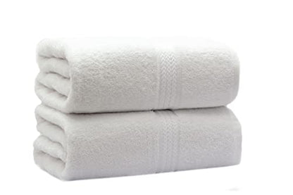 COTTON CRAFT Ultra Soft Bath Sheet - 2 Pack 100% Ringspun Cotton Towels | Oversized 35x70 inches White Bath Sheet Towel - Absorbent 580 GSM Quick Dry Everyday Luxurious Hotel Quality Bathroom Towels - color: White, size: 2 Pack Bath Sheet
