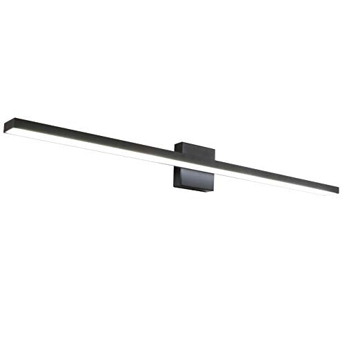 Ralbay 40inch Modern LED Black Vanity Light 36W Frosted Aluminum for Bathroom Vanity Lighting Fixtures Cool White 6000K - color: Black, size: 40 inch