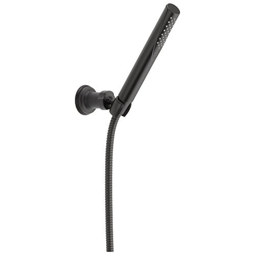 Delta Faucet Trinsic Single Spray Wall-Mount Hand Shower, Hand Held Shower with Hose, Black Handheld Shower Head, Slide Bar Hand Shower, Handheld Shower, Matte Black 55085-BL - color: Matte Black