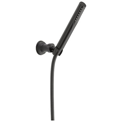 Delta Faucet Trinsic Single Spray Wall-Mount Hand Shower, Hand Held Shower with Hose, Black Handheld Shower Head, Slide Bar Hand Shower, Handheld Shower, Matte Black 55085-BL - color: Matte Black