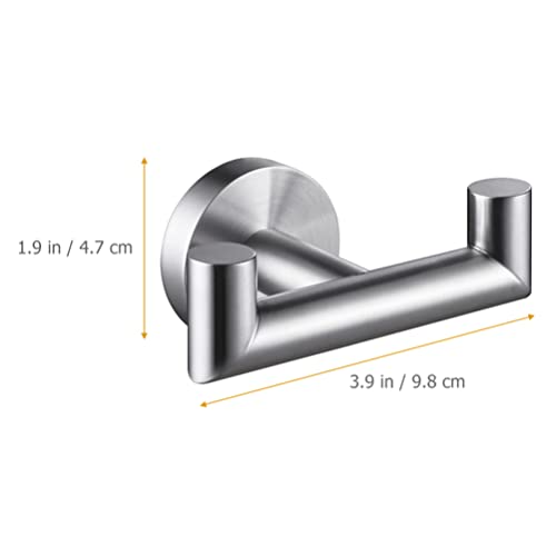 iplusmile Heavy Duty Stainless Steel Double Towel Hook Wall-Mounted Robe Hanger for Bathroom and -Saving Design and Towel Holder