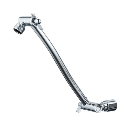 Joyrain Shower Arm Extension with Flange Base, 304 Stainless Steel Extension Pipe, Adjustable Flexible Shower Arm (Chrome, 11-Inch Adjustable Shower Head Extension Arm) - color: Adjustable Shower Head Extension Arm ( 11-Inch ), size: Chrome