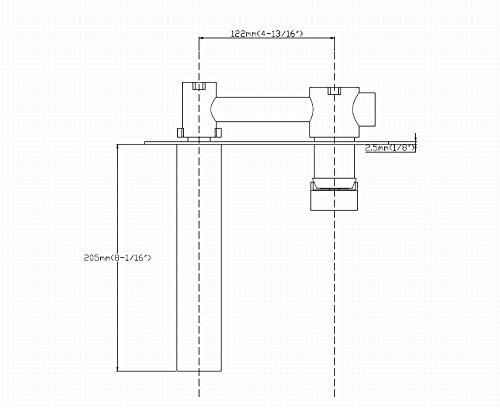 SUMERAIN Wall Mount Bathroom Faucet Single Handle, Chrome | Vessel Sink Faucet, Solid Brass, Rough in Valve and Wall Escutcheon Plate Included - color: Chrome, size: Right-Handed