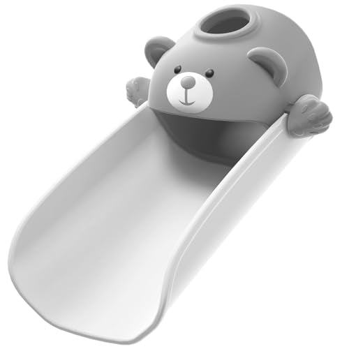 SKYROKU Faucet Extender for Toddlers, Sink Extender for Toddlers, Cute Bear | Sink Extender for Kids Hand Washing, Fits Most Standard Bathroom Kitchen Faucets (Not for Pull-Out or Extra Wide) - color: Grey