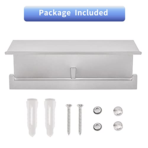 Double Toilet Paper Holder with Shelf,Idealmax Toilet Paper Holder Brushed Nickel,Large Commercial Toilet Paper Dispenser Phone Shelf, Wall Mounted Tissue Roll for Bathroom, Stainless Steel