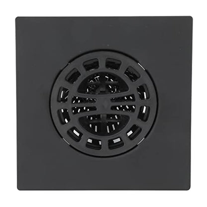 Square Shower Hair Catcher with Replacement Baskets, Shower Drain Protector in Matte Black