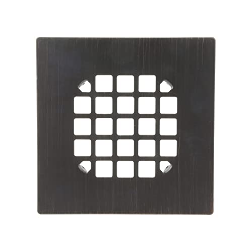 Danco 11046 Snap-In Shower Strainer & Drain Cover, Oil Rubbed Bronze - color: Oil Rubbed Bronze, size: Square [Pack of 1], style: Shower