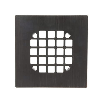 Danco 11046 Snap-In Shower Strainer & Drain Cover, Oil Rubbed Bronze - color: Oil Rubbed Bronze, size: Square [Pack of 1], style: Shower