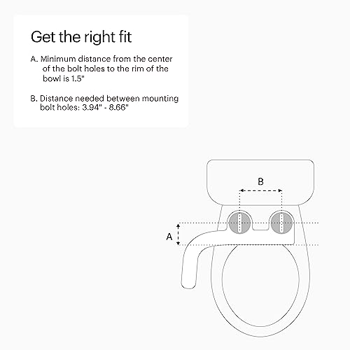 Brondell Fresh Spa Adjustable, Bidet Attachment FSA-15 for Toilet Seats with Adjustable Single Nozzle, Side Arm Control, Thin Profile, White (Ambient Temperature) - style: Adjustable Single Nozzle