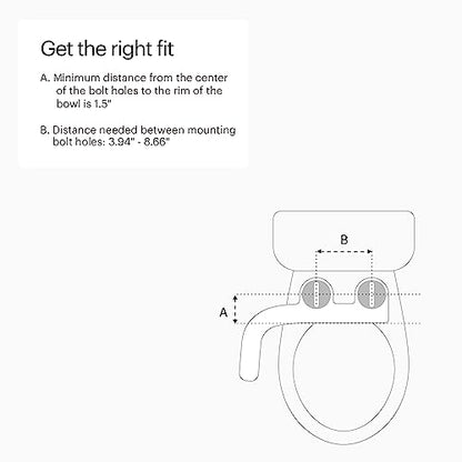 Brondell Fresh Spa Adjustable, Bidet Attachment FSA-15 for Toilet Seats with Adjustable Single Nozzle, Side Arm Control, Thin Profile, White (Ambient Temperature) - style: Adjustable Single Nozzle
