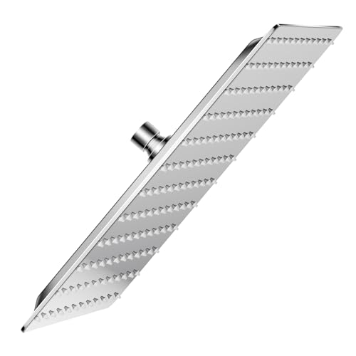 VBFF-Shower Head,rain shower head, 12 inch- Square Shower Head, 1.8 GPM Flow Rate, rainfall showerhead,VBFF09 (Chrome) - color: Chrome, size: 12 Inch