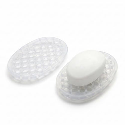 2 Pack Transparent Silicone Soap Dish, Self Draining Non-Slip Soap Holder, Bar Soap Saver Pad for Bathroom, Shower, Bathtub & Kitchen - color: Transparent