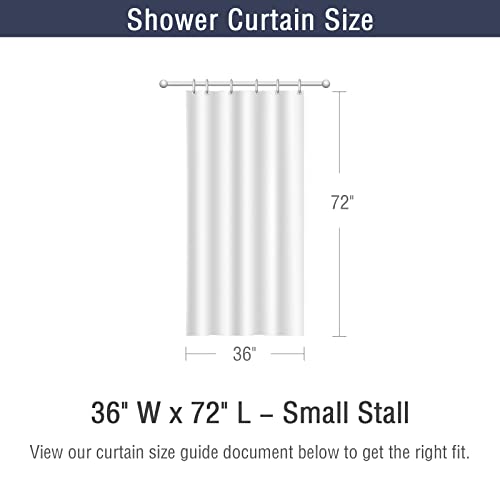 Beige Fabric Waterproof Shower Curtain or Liner, 36 x 72 | Fabric Shower Curtain Liner, Soft Cloth, Hotel Quality, Modern Style, Water-Resistant, Machine Washable - color: Fabric-beige, size: 36"W x 72"L (Pack of 1)