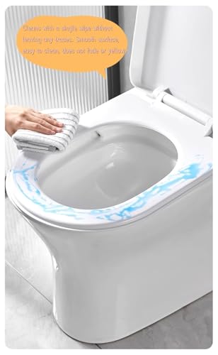 Round Plastic Toilet Seat with Quick-Release and Soft Close, Easy Install and Clean, Compatible with All Brands (White) - size: O