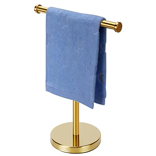 Kalitro Gold Towel Rack Hand Towel Stand, Bathroom Towel Holder Stand SUS304 Stainless Steel (Gold) - color: Gold