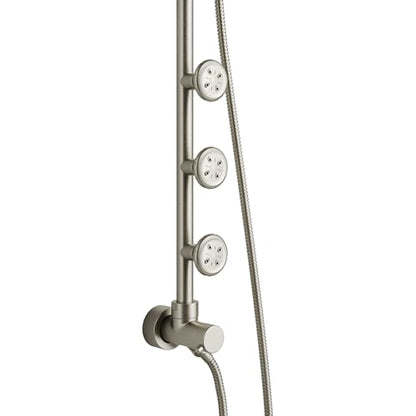 Lanikai Rain Shower Head with Handheld Spray Combo - 1028-BN-1.8GPM, Brushed Nickel - 8" Rain Showerhead with Handheld Sprayer, 3 Spray Jets, 5-Function Rainfall Shower Head with Hose, 1.8 GPM - color: Brushed Nickel, size: 1.8 GPM