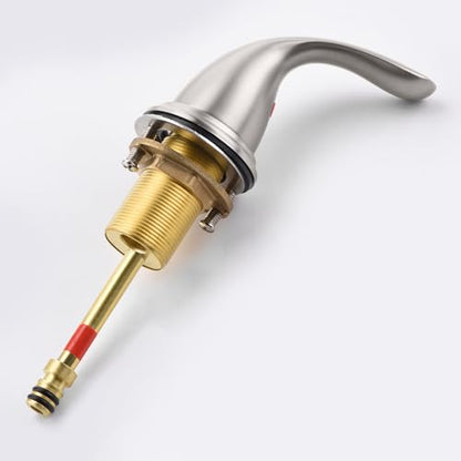 sumerain 8 Inch Widespread Sink Bathroom Faucet Brushed Nickel Two Handle Vanity Faucet - color: Brushed Nickel