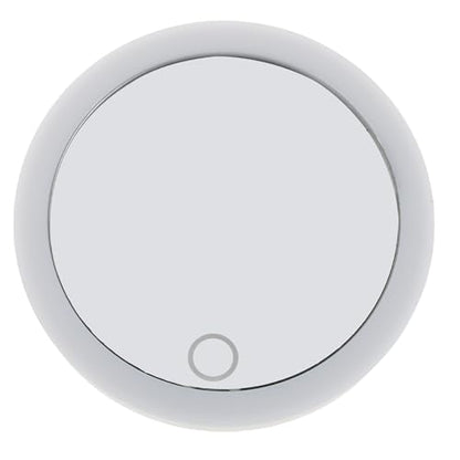 HOMSFOU Lighted Magnifying Makeup Mirror with 3 Rechargeable Suction Cups, 4-inch LED Vanity Mirror 10x Magnification for Travel and Bathroom Use