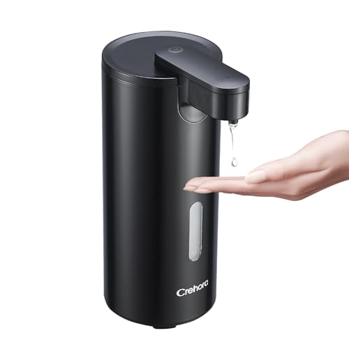 Automatic Soap Dispenser, Automatic Liquid Soap Dispenser Touchless, 12oz/340ml, 3-Level Adjustable, Battery Operated, Water-Resistant for Bathroom, Kitchen, and School, Clog-Free, Black - color: Black