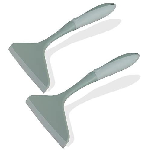 2-Pack Shower Squeegee for Glass Doors & Window | 7.8" Blade Cleaning Tool for Bathroom, Car Windshields, Mirrors, Tiles