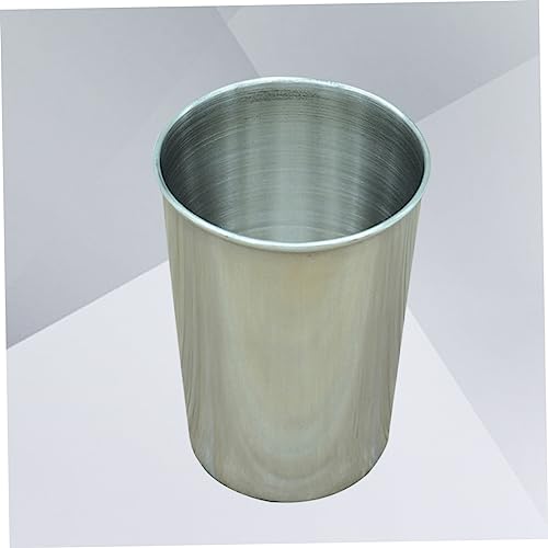 2pcs Stainless Steel Tumbler Versatile Cups for Toothbrush Beverages More Silver Finish Easy to Clean for Bathroom Kitchen Parties - size: 6X6cm