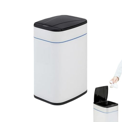 Smart Trash Can, Sensor Opening and Closing (1, Square White) | Automatic Trash Can for Living Room, Bedroom, Kitchen and Bathroom - color: Square White