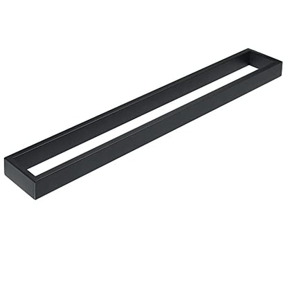 Sayayo Matte Black Towel Bar for Bathroom, 24 Inch Hand Towel Holder Wall Mount Square Towel Ring SUS304 Stainless Steel Towel Rack - color: Black, size: 24 INCH
